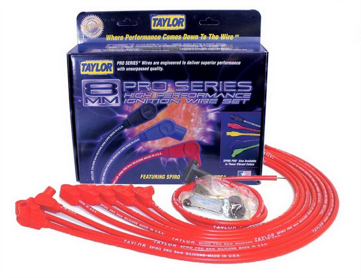 Taylor/vertex TAY76228 SBC 8MM Pro Race Wires- Red