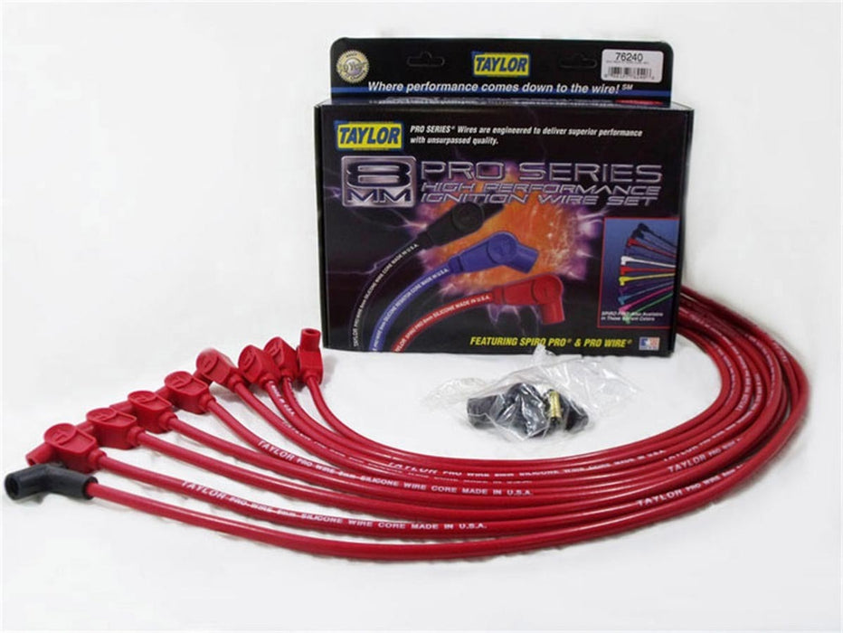 Taylor/vertex TAY76240 SBC 8MM Pro Race Wires- Red