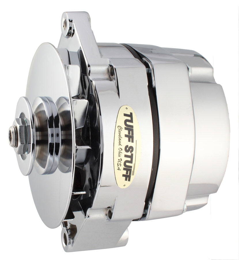 Tuff-stuff TFS7127NK12 GM Alternator 140 amp 1- Wire Chrome 12 Clocking