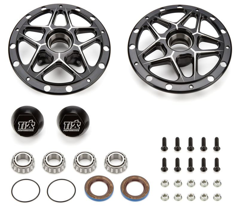 Ti22 Performance TIP2800 Direct Mount Front Hubs Forged Black