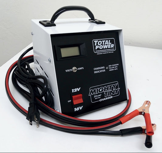 Total Power Battery TPBMT25A Battery Charger 25 Amp 12/16 Volts