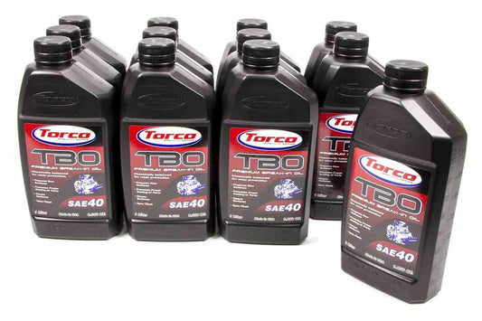 Torco TRCA100040C TBO 40w Premium Break-In Oil Case/12-1 Liter