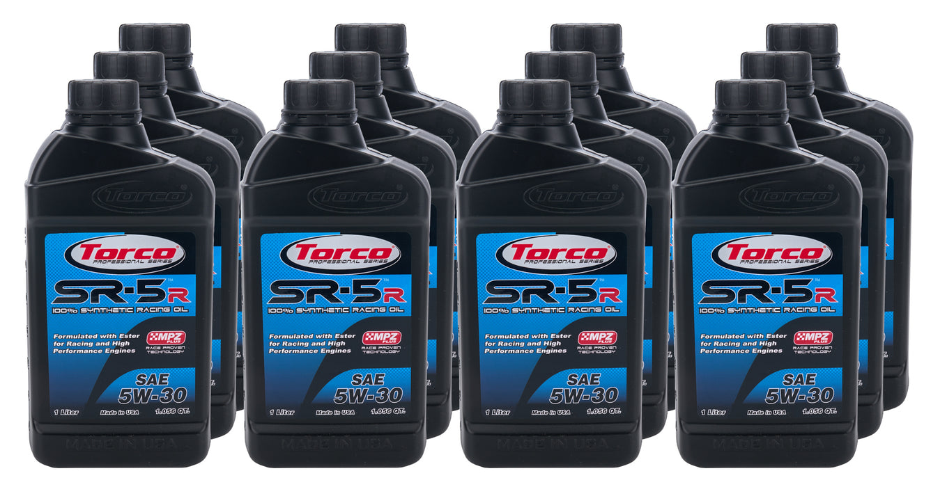 Torco TRCA150530C SR-5R Synthetic Oil 5w30 Case/12-1 Liter