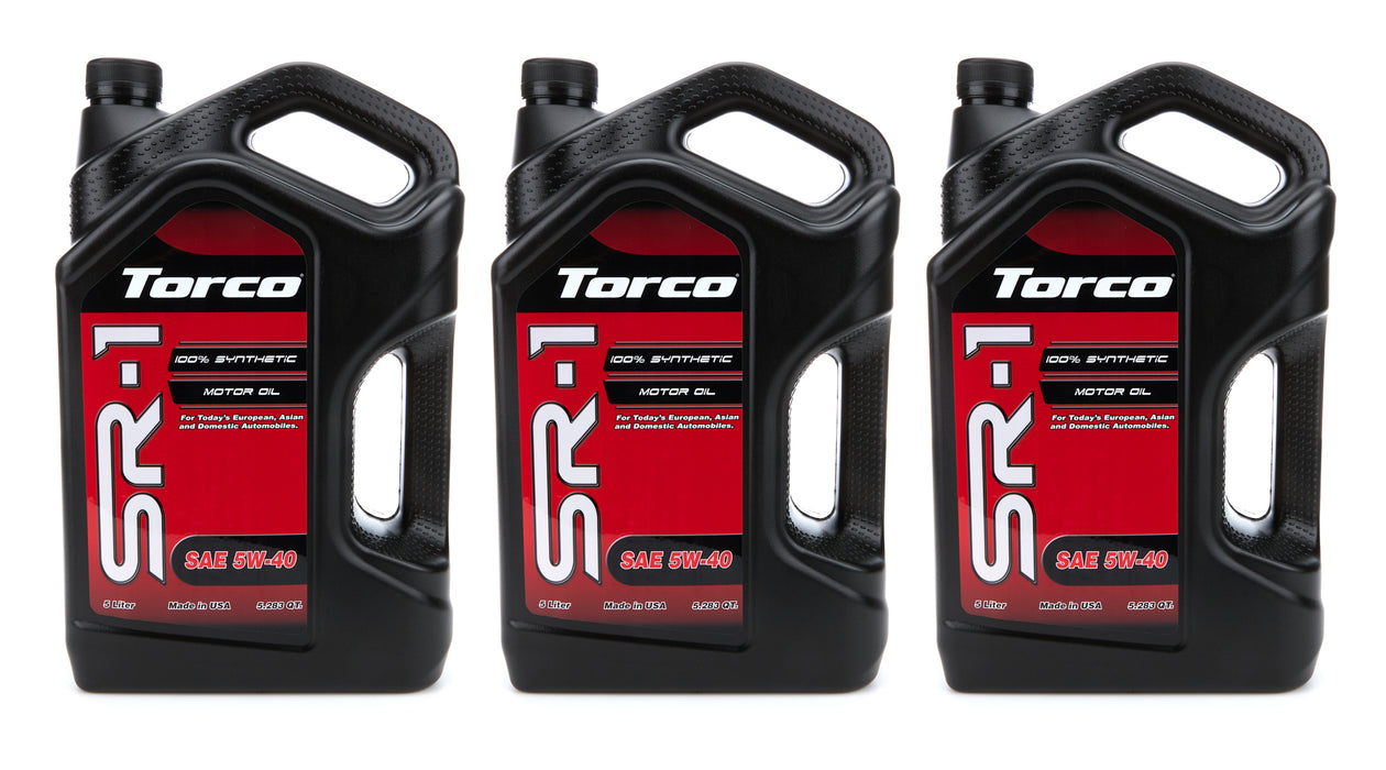 Torco TRCA160540L SR-1 Synthetic Oil 5w40 Case 3 5 Liter Bottles