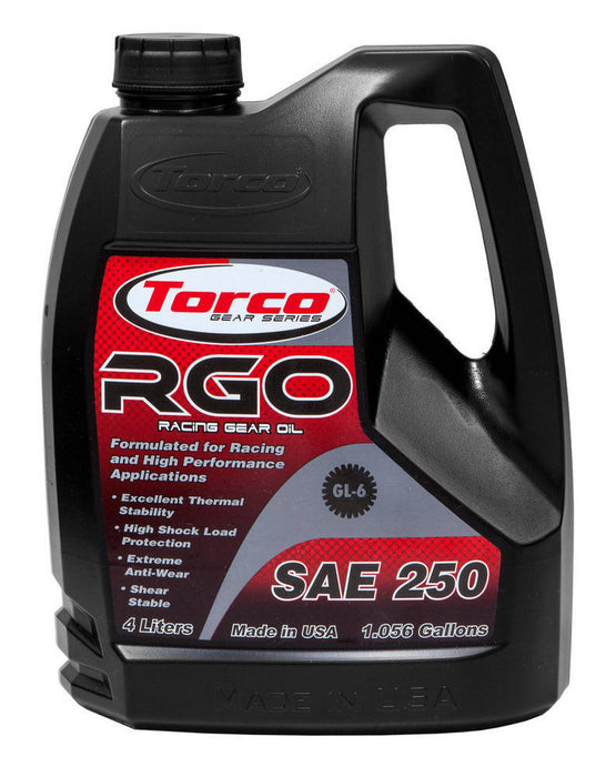 Torco TRCA240250S RGO Racing Gear Oil 250- 4x4-Liter