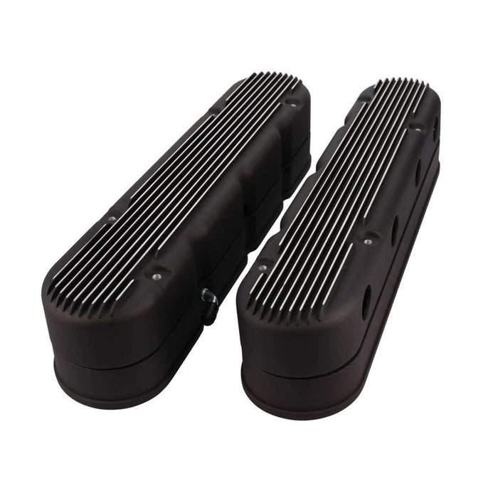 Top Street Performance TSPJM8082-2BK LS 2pc Cast Aluminum VC Finned w/Billet Oil Fill