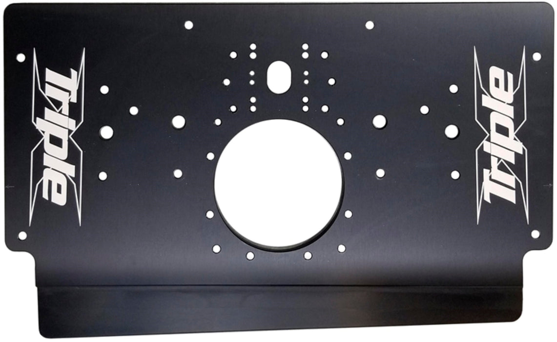 Triple X Race Components TXRSC-EG-0231BLK Sprint Car Rear Motor Plate Long Black