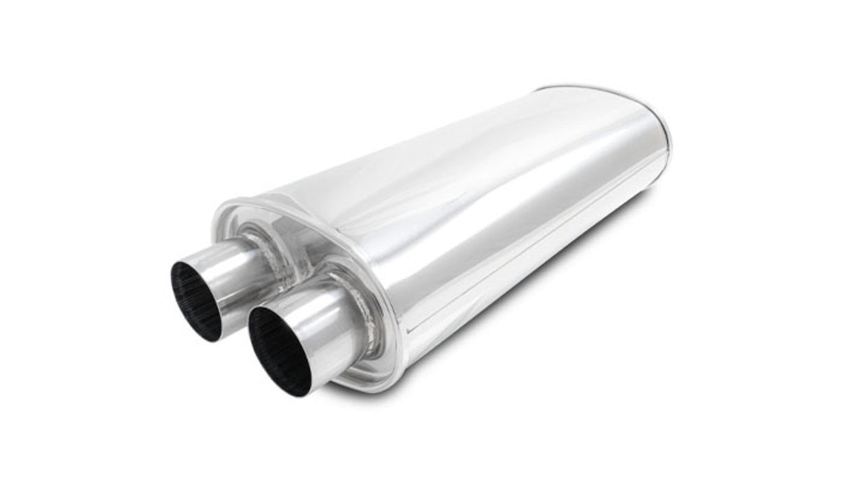 Vibrant Performance VIB10538 STREETPOWER Oval Muffler 2.50in Inlet/Outlet