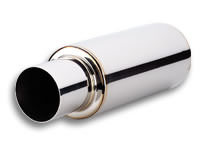 Vibrant Performance VIB1059 Turbo Round Muffler 23in Long with 4in Round