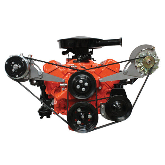 Vintage Air VIN15311-VCB SBC A/C Bracket Long Water Pump Side Mount