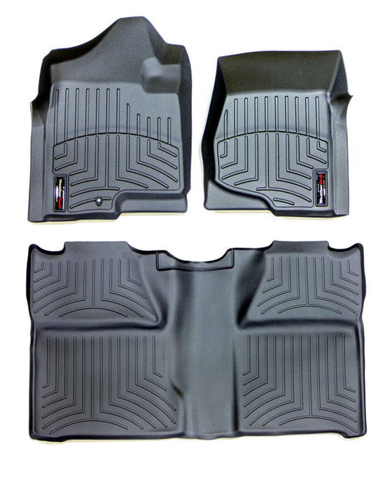 Weathertech WEA44066-1-0 07-14 Silverado Front & Rear Floorliners Black