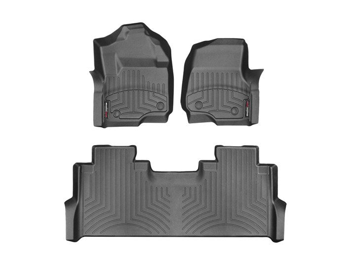 Weathertech WEA441012-1-2 17- Ford F250 Front & Rear Floorliners Black