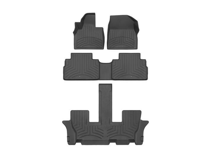 Weathertech WEA441532-1-2-3IM Black Front & Second & Rear FloorLiner HP
