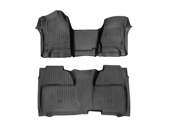 Weathertech WEA445431-445422 Black Front and Rear Flo orliners Chevrolet Silve