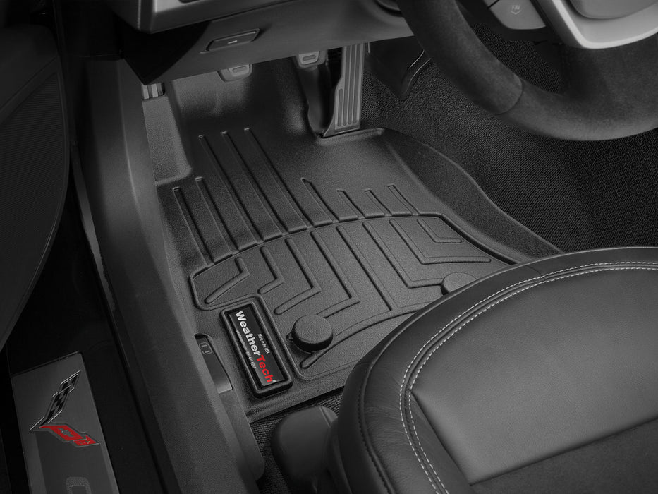 Weathertech WEA445891 14- Corvette Front Floor Liners Black
