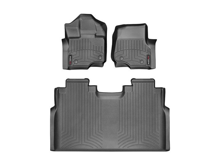 Weathertech WEA44697-1-2 15- Ford F150 Front & Rear Floorliners Black