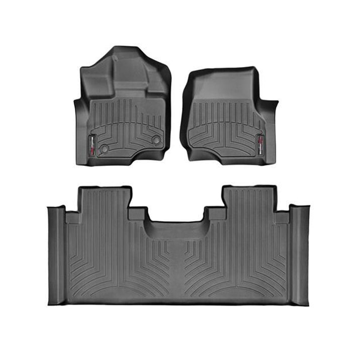 Weathertech WEA44697-1-3 Black Front and Rear Flo orliners 15- Ford F-150