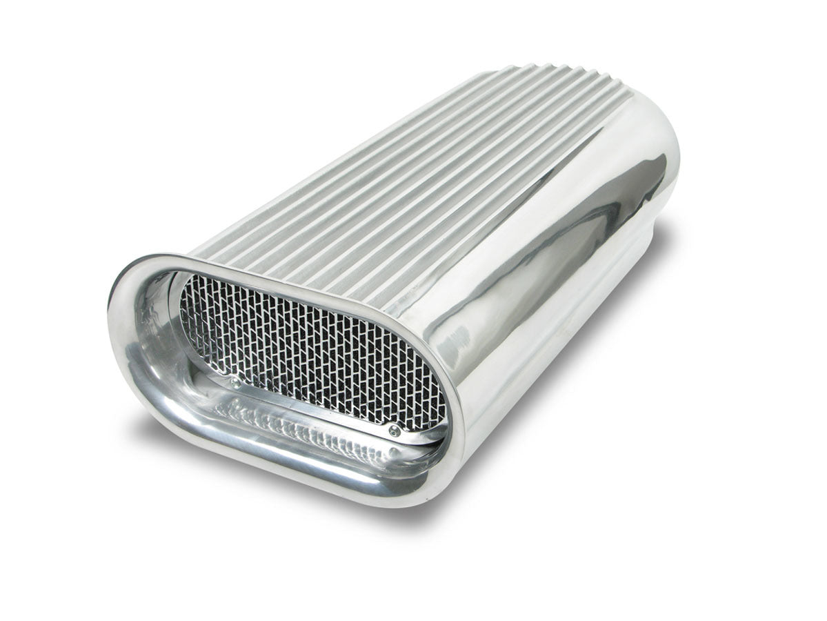 Weiand WEI7221 Dual Quad Hilborn Style Scoop- Polished