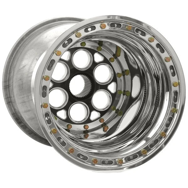 Weld Racing WEL735B-51748K-6 15x17 Blk Magnum Sprint Wheel 8in BS DB