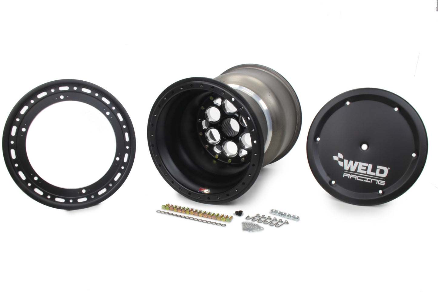 Weld Racing WEL735B-517B57-6 15x17 42 Spline 7in BS Bead-Loc w/Cover