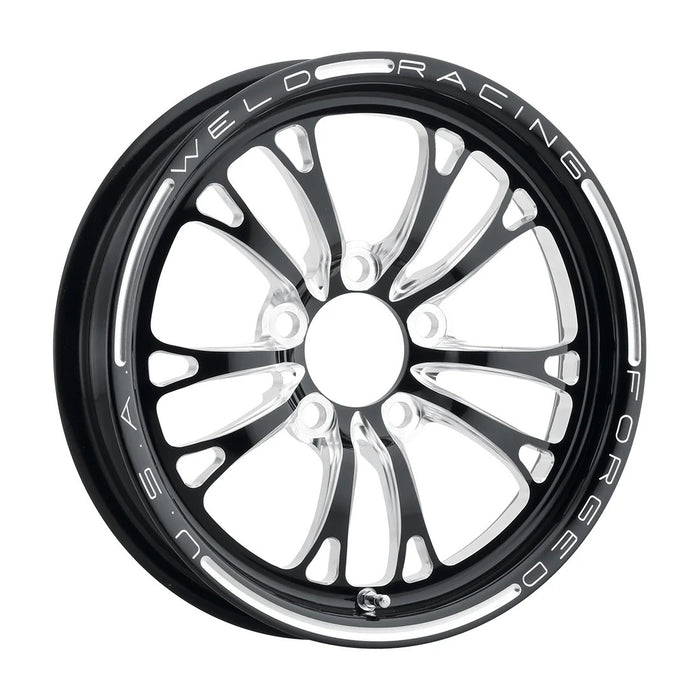 Weld Racing WEL784C-15274-B V-Series Frnt Drag Wheel Blk 15x3.5 5x4.75BC 1.75