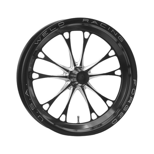 Weld Racing WEL84B-15001 V-Series Frnt Drag Wheel Blk 15x3.5 Strange Mnt