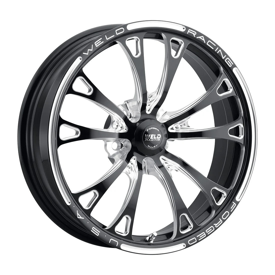 Weld Racing WEL84C-15000NB-B 15x3.5 V-Series Wheel 1-Pc Anglia Spindle Mnt