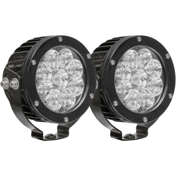 Westin WES09-12007B-PR Axis LED Auxiliary Light Round Flood Pattern Pair