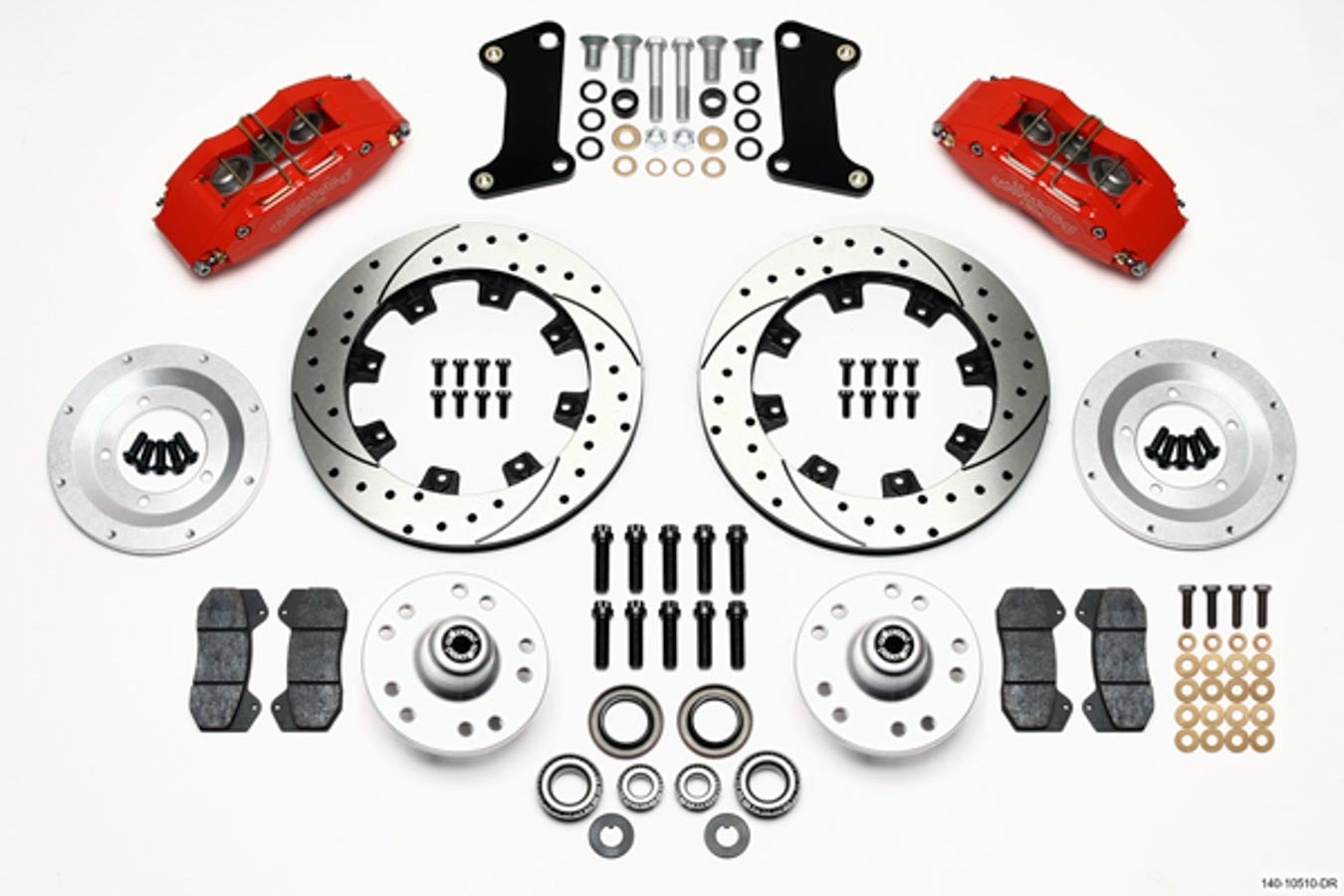 Wilwood WIL140-10510-DR Front Disc Brake Kit Red 67-72 Camaro Nova 12.19