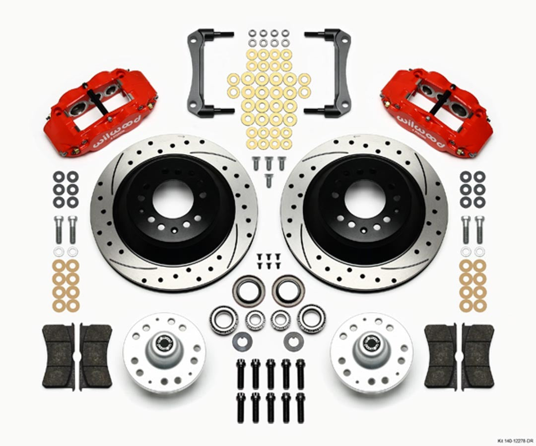 Wilwood WIL140-12278-DR Front Disc Brake Kit Blk 70-78 Camaro/Nova 12.88