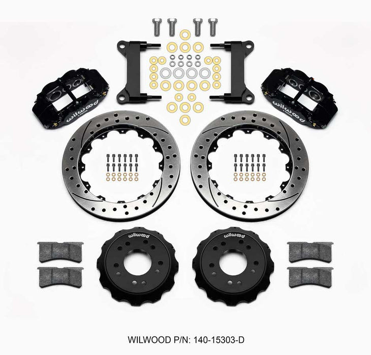Wilwood 140-15303-D Narrow Superlite 6R Front Hat Kit 13.06 Drilled 63-87 C10 w/ Pro Spindles