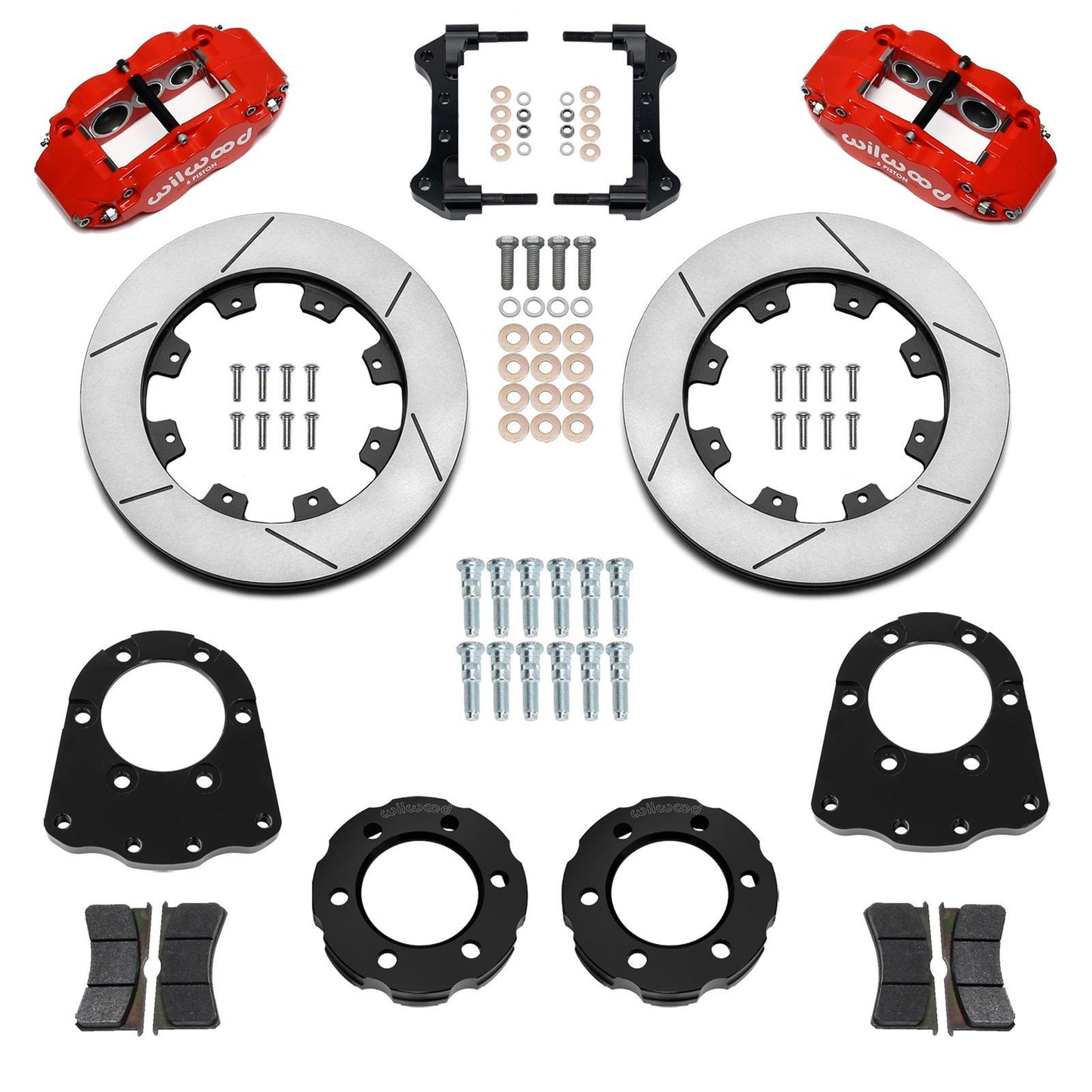 Wilwood WIL140-18154-R Front Brake Kit 71-91 Blazer FNSL6R Red