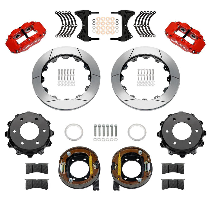 Wilwood WIL140-18160-R Rear Brake Kit Disc/Drum 71-91 Blazer FNSL4R Red