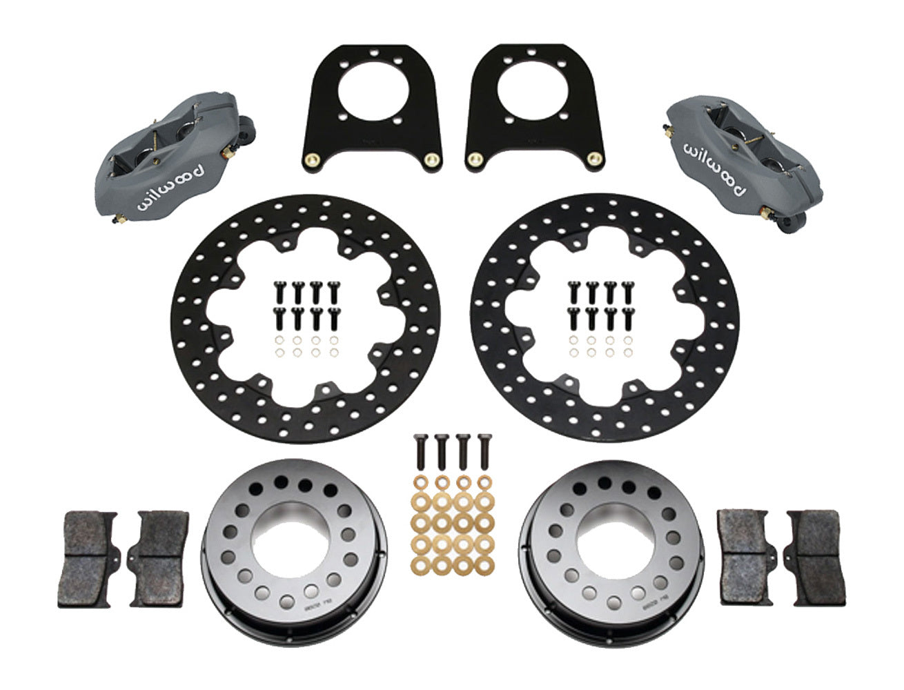 Wilwood WIL140-4545-BD Rear Drag Kit 12 Bolt Chevy w/C-Clip Elim.