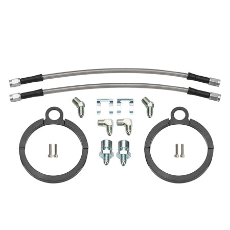 Wilwood WIL220-17289 Flexline Kit 12in 3/8-24 to 90 Deg Clamp-On Tab