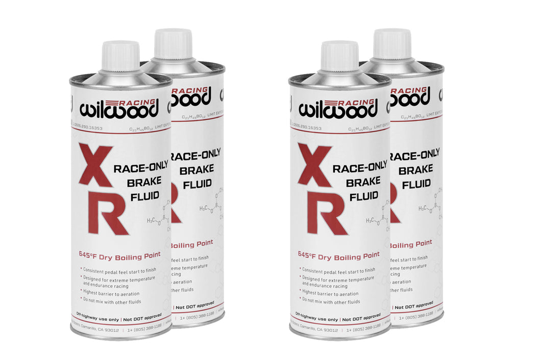 Wilwood WIL290-16354 Brake Fluid XR Racing 500ml Can NON-DOT 4pk