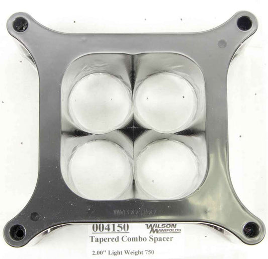 Wilson Manifolds WLS004150 Carburetor Spacer - 4150 2in 4-Hole L/W Tapered