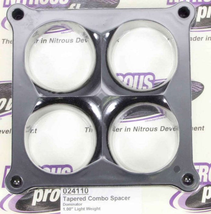 Wilson Manifolds WLS024110 Carburetor Spacer - 4500 1in 4-Hole L/W Tapered