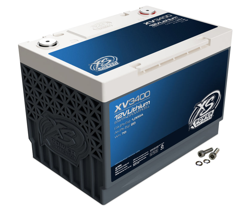 Xs Power Battery XSPXV3400 Lithium Titan8 XV Series 12 Volt Battery 1000 CA