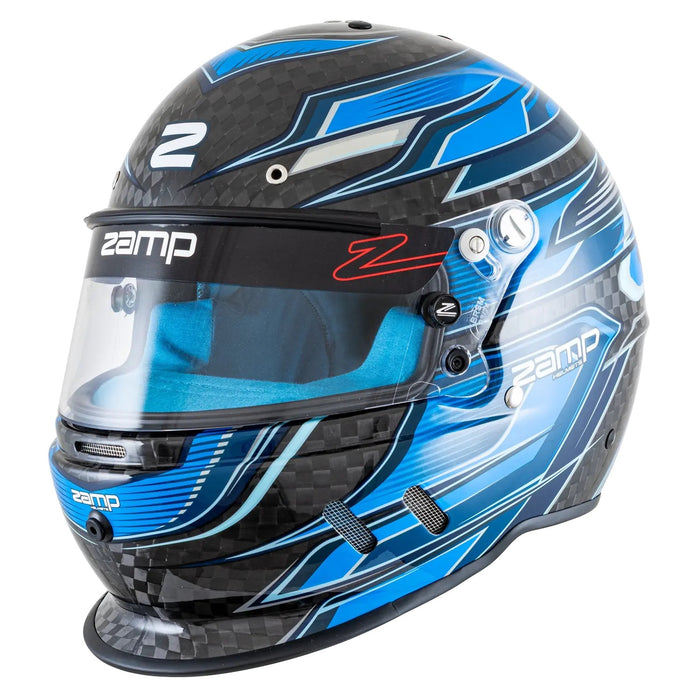 Zamp ZAMH781C042XL Helmet RZ-67D 2X-Large Carbon Flo Blue SA2025