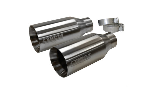 CORSA Performance 14051 Corsa 2017-2020 Ford F-150 Raptor 3in Inlet / 5in Outlet Satin Polished Tip Kit (For Corsa Exh Only)