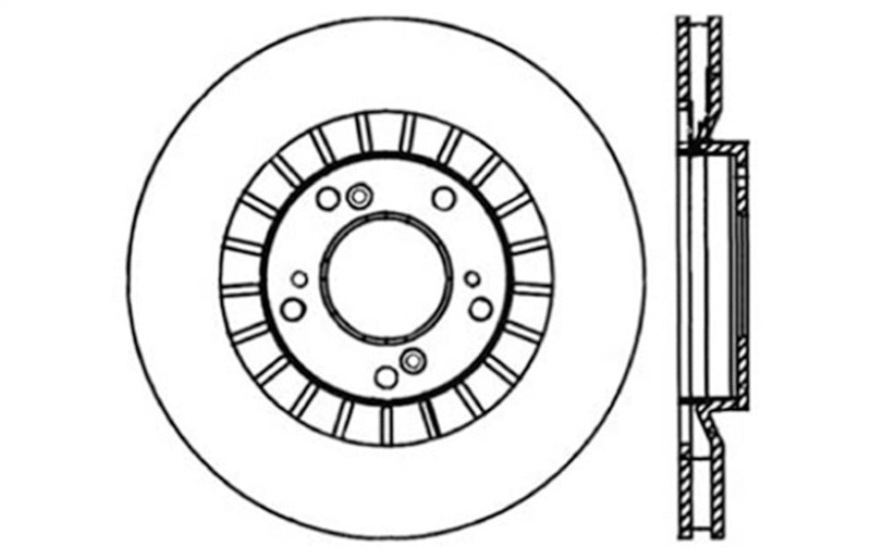 Stoptech 127.40048L StopTech 00-09 S2000 Slotted & Drilled Left Front Rotor