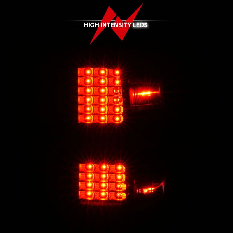 ANZO 311423 15-19 Chevy Silverado 2500HD/3500HD (Factory Halogen Only) LED Tail Lights Black w/Clear Lens