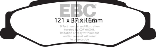 EBC DP31160C 03-04 Cadillac XLR 4.6 Redstuff Rear Brake Pads
