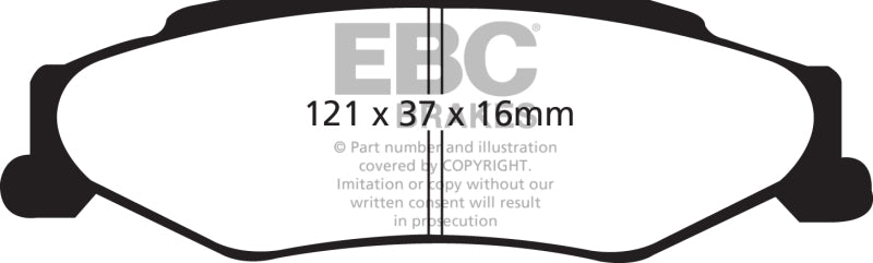 EBC DP41160R 03-04 Cadillac XLR 4.6 Yellowstuff Rear Brake Pads