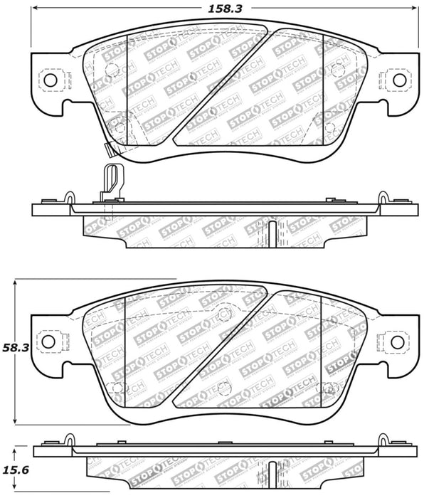 Stoptech 309.12870 StopTech Performance 07-08 Infiniti G35 2WD Sedan / 08 Infiniti G37 Coupe Front Brake Pads