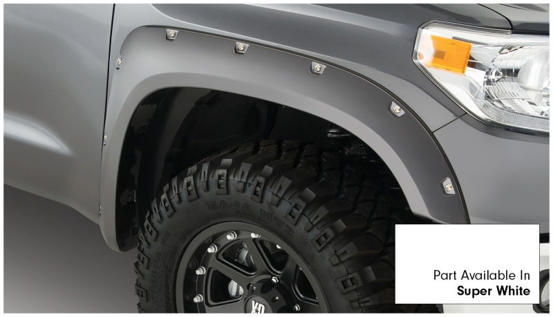 Bushwacker 30918-13 16-18 Toyota Tundra Fleetside Pocket Style Flares 4pc 66.7/78.7/97.6in Bed - Super White