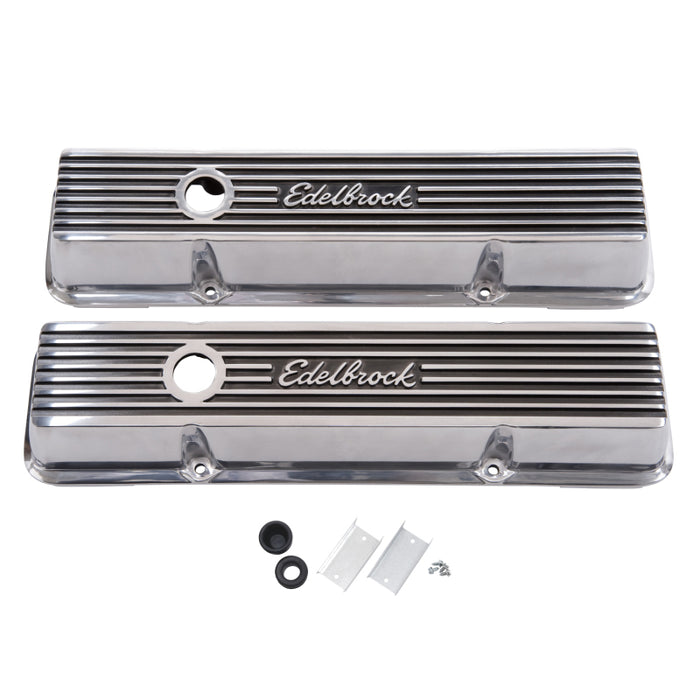 Edelbrock 4262 Valve Cover Elite II Series Chevrolet 1959-1986 262-400 CI V8 Low Polished