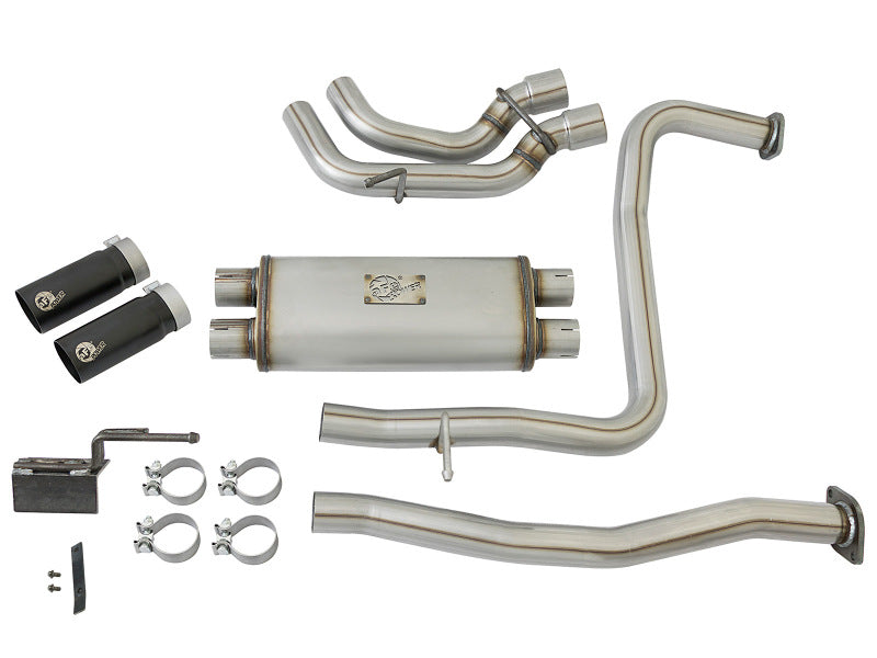 aFe 49-46126-B POWER Rebel Series 2-1/2in 409 SS Cat Back Exhaust w/ Black Tips 16-17 Nissan Titan V8 5.6L