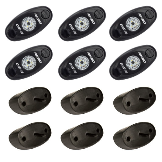 Rigid Industries 400293 Rock Light Kit- Amber (6 lights)